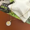 Colar de Aço Titânio Não Desbota para Mulheres, Corrente de Clavícula Estilo Coreano e Japonês, Design de Nicho de Luxo Leve, Acessório de Pingente Simples e Elegante