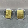 Shenzhen Shuibei Mismo Estilo Oro Puro 999 Tesoro de la Fortuna Aleación Gato de la Suerte Adhesivo Dorado para Teléfono Móvil para Atraer Riqueza Tienda de Oro