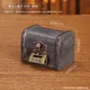 Caja de almacenamiento de madera vintage con cerradura, organizador portátil para archivos y joyas, organizador de escritorio para artículos varios, adorno decorativo