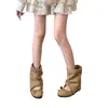 Botas de plataforma para mujer que aumentan la altura, colección otoño 2026, estilo retro, suela suave, con moño, bailarinas y botines plisados