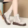 Venta al por mayor del fabricante Botines de Malla para Mujer Botas Martin de Malla con Suela Gruesa Sandalias de Moda Huecas Planas Delgadas de Verano