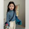 [en stock] No.7 Almacén Infantil Zhongdai Joker Infantil Cuello Medio Alto Camiseta Base Invierno Nuevo Niñas Alta Elasticidad Cálido