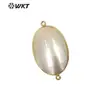 JP339 popular personalidad Noble color oro real 18K chapado doble gancho conector Mabei colgante se puede hacer pulsera
