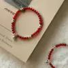Pulsera de la Fortuna de Plata de Ley S925 con Ágata Roja Natural Estilo Chino Nuevo Simple Moda Pulsera de Calabaza Elegante Versátil Accesorio de Mano