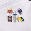 Merchandising del Juego Leyenda de Zelda Insignia de Metal Espada Cabeza Escudo Broche Creativo Personalizado