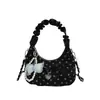 Bolso Plegado de Moda para Mujer Verano 2026 Nuevo Estilo de Nicho Bolso Cruzado de Hombro con Cadena de Lunares