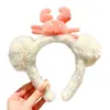 Faixa de Cabeça de Pelúcia Fofa e Super Adorável para Meninas Crianças Lavar o Rosto Prendedor de Cabelo Faixa de Cabeça Criativa Divertida Adereço de Cabeça Presilha de Cabelo