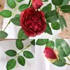 Enredaderas de Peonías Artificiales para Decoración de Paredes Florales de Jardín de Bodas, Flores de Seda, Vegetación Artificial, Enredaderas de Flores de Peonía Artificiales