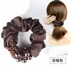 Scrunchie de cetim plissado estilo coreano para mulheres, novo modelo 2026, alta elasticidade, prendedor de cabelo durável, faixa de cabelo, acessório de cabelo elástico