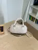 Bolsa de Mão Boston com Textura Tecida de Nicho Transfronteiriça Bolsa Feminina Nova Estilosa Retrô Bolsa de Boliche Bolsa de Ombro Único Transversal