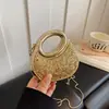 Mini cadena elegante brillante 2026 verano nueva moda simple versátil bolso de hombro cruzado bolso para labiales