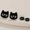 Aretes Lindos de Animales Cortados en Acero Inoxidable Estilo Dibujo Animado: Cuernos de Reno, Gatos, Serpientes, Pájaros, Abejas, Accesorios Versátiles para Orejas