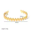 Pulsera abierta de cadena con forma de corazón estilo celebridad de Internet europea y americana, pulsera de acero inoxidable chapada en oro de 18 quilates, alta calidad para mujer, venta al por mayor