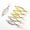 Cebo para pesca señuelo lentejuelas serie de vibración plana material aleación de zinc Dorado Plateado 10 g15g20g25g anzuelo de ranura sangrienta señuelo