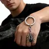 Venta Caliente Transfronteriza Nuevo Llavero de Araña de Diamante Europeo y Americano Llavero de Araña Oscura Accesorios Colgantes