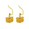 Vietnam Año del Tigre Dorado Tigre Zodiaco Dibujo Animado Tigre Pendientes Latón Chapado en Oro MengMeng Pequeño Tigre Lindos Pendientes Pendientes
