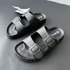 Sandalias Casuales Boken 2025 Moda de Verano para Mujer Más Fáciles de Combinar con Ropa Exterior Chanclas de Doble Hebilla Comercio Exterior al por Mayor