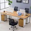 Mesa de trabalho direta da fábrica cartão de equipe 4 combinação de mesa e cadeira para quatro pessoas mesa de computador cartão de equipe móveis de escritório