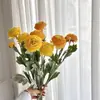 Ramo de Flores Artificiales de Loto y Peonía Aterciopeladas de Alta Calidad Decoración de Exhibición para Ventana de Sala de Estar en Casa Flor Artificial de Simulación