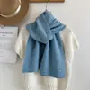 Bufanda de punto suave estilo coreano para mujer, otoño e invierno, simple y versátil, calentador de cuello, adecuada para estudiantes y parejas, chal de color liso, moderno