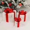 Exhibidor de Caja de Regalo Luminosa de Hierro Forjado Navideño, Decoraciones debajo del Árbol de Navidad, Escaparates, Montaje de Escena Transfronteriza