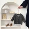 Cárdigan de punto falso de dos piezas para niña, nuevo estilo de primavera, estilo occidental, suéter informal para bebé, chaqueta de otoño para bebé, combinable
