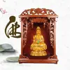 Altar Esculpido em Madeira Maciça para Uso Doméstico, Pequeno Santuário em Novo Estilo Chinês, Mesa de Adoração a Guanyin