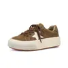 Zapatos de Entrenamiento Moral con Suela Gruesa Estampado de Leopardo para Mujer 2025 Otoño e Invierno Nuevos Versátiles Retro Estrella Zapatos Sucios Casuales Deportivos Desgastados