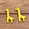 Múltiples Estilos de Acero Inoxidable Dorado Electroplateado al Vacío Colgantes de Goteo de Aceite Animales 3D: Jirafa, Caballo, Elefante, Pato