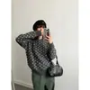 Cárdigan de punto suave y acogedor con lunares para mujer, con colores contrastantes y un diseño casual, chaqueta suéter versátil de manga larga
