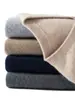 Nuevo Suéter de Cachemira Grueso Plano de Doble Hilo de Siete Agujas Otoño/Invierno 2026 Cuello en V Manga Larga Holgado Casual para Hombre