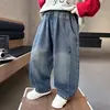 Jeans de pierna curva para niño, nueva colección primavera/otoño 2026, pantalones largos estilosos para niños de 3 años, pantalones de otoño para niños, modernos