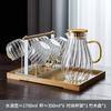Botella de agua fría de aspecto elegante para el hogar, sala de estar, blanco frío, vaso de agua abierto de vidrio, botella de agua resistente a altas temperaturas, botella de té frío, gran capacidad