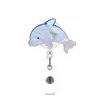 Clipes de Crachá Retrátil com Animais Marinhos Coloridos e Design Criativo Transfronteiriço, Apresentando Formatos de Concha, Peixe, Água-viva e Golfinho
