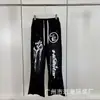 Moda Retro Europea y Americana Estilo Estrella del Infierno Infierno Sudadera con Capucha Holgada Sudadera para Hombre Conjunto para Mujer Tendencia Otoño