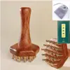 Escova Meridian de Latão para Massagear o Abdômen, Adequada para Massagem Corporal Completa, Escova Meridian Abdominal, Pente de Massagem Meridian para Raspagem da Cabeça