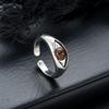 Anillo Ojo de Caballo para Hombre Material de Cobre Diseño Retro Anillo Pequeño Casual de Alta Gama Joyería Personalizada para Mujer Venta al por Mayor