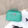 Bolsa Feminina Togo de Couro Bovino de Primeira Camada, Necessaire com Múltiplos Compartimentos, Bolsa de Armazenamento de Nicho Moderna e Prática, Bolsa de Mão em Couro Macio