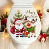 BRUP Pegatina Navideña Linda de Papá Noel Reno para Inodoro Árbol de Navidad Regalo Pegatina Autoadhesiva BR2345C