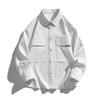 Estilo japonês leve luxo negócios trabalho camisa masculina primavera e outono cair ombro manga comprida casual all-match jaqueta masculina da moda
