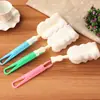 Cepillo de esponja para limpieza de tazas, venta al por mayor de fábrica, mango largo, termo, cepillo para botellas de leche, cepillo multifuncional para limpieza de tazas.