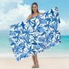 Toalla de Playa de Microfibra Transfronteriza para Adulto Estampada para la Playa Chal Protector Solar Absorbente Toalla para Nadar de Secado Rápido Toalla de Baño