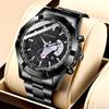 Reloj Bugaray impermeable no mecánico reloj de esfera grande para hombre extragrande con calendario transfronterizo piel de camarón Tecnología Creativa