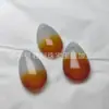Un Colgante de Paz de Calcedonia Transparente como el Hielo Color Azúcar con una Figura de Buda, Colgante de Paz de Jade Cubo de Ágata Color Dorado Champaña