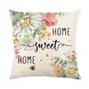Funda de almohada floral personalizada de Año Nuevo transfronteriza con estampado, Funda de cojín de planta y flor para el hogar nórdico