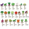 Transfronterizo 2026 Dibujos Animados Caja de Madera Boj Planta Gnomo Inserciones Rodaja de Madera Universal Estambre de Flor Etiqueta para Pastel Insertar