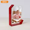 Porta-Retrato Acrílico Atacado Transparente de Dupla Face em Forma de L Estilo Mesa Moldura de Cristal para Desktop Moldura DIY para Exibição de Fotos