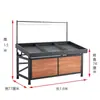 Ilha de prateleira de frutas estilo supermercado elevatória Rack de exibição de vegetais comercial Yonghui plataforma multicamada prateleira aço-madeira trapezoidal