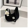 Bolsa Casual de Tela de Nailon para Mujer 2024 Primavera Nueva Ins Estilo Fresco Bolso de Hombro Cruzado Bolso de Lona para Niña