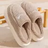 Bienvenida a los Nuevos Hogar de Otoño e Invierno Zapatillas de Algodón para Hombre Talla Extra Grande Antideslizantes Engrosadas Calientes Zapatillas de Algodón con Suela Gruesa
